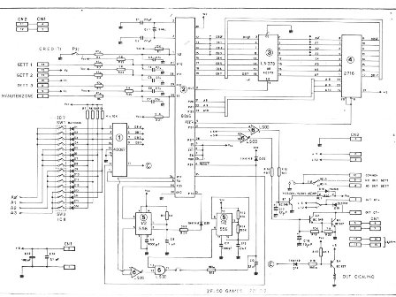 Zaccaria credit board (GETT) 1B1185 schematic